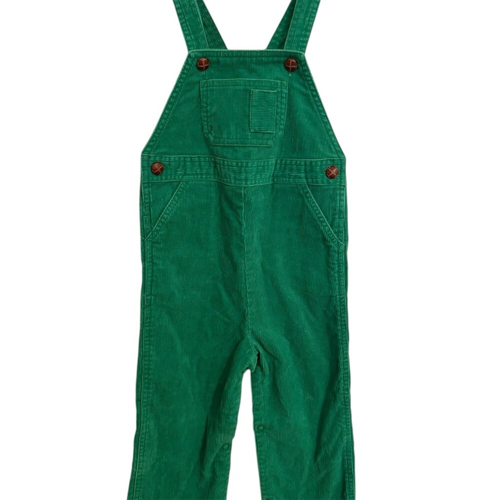 Vintage Izod Lacoste Toddler Bib Overalls Green Size 24 Months Unisex